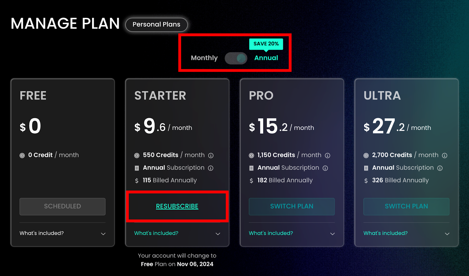 How do I switch from an Annual Plan to a Monthly Plan? – VMOD 3D 